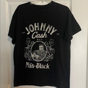 Johnny Cash Black Graphic Tee size Large
